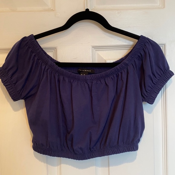 Navy Blue Crop Top, Medium - Picture 1 of 2